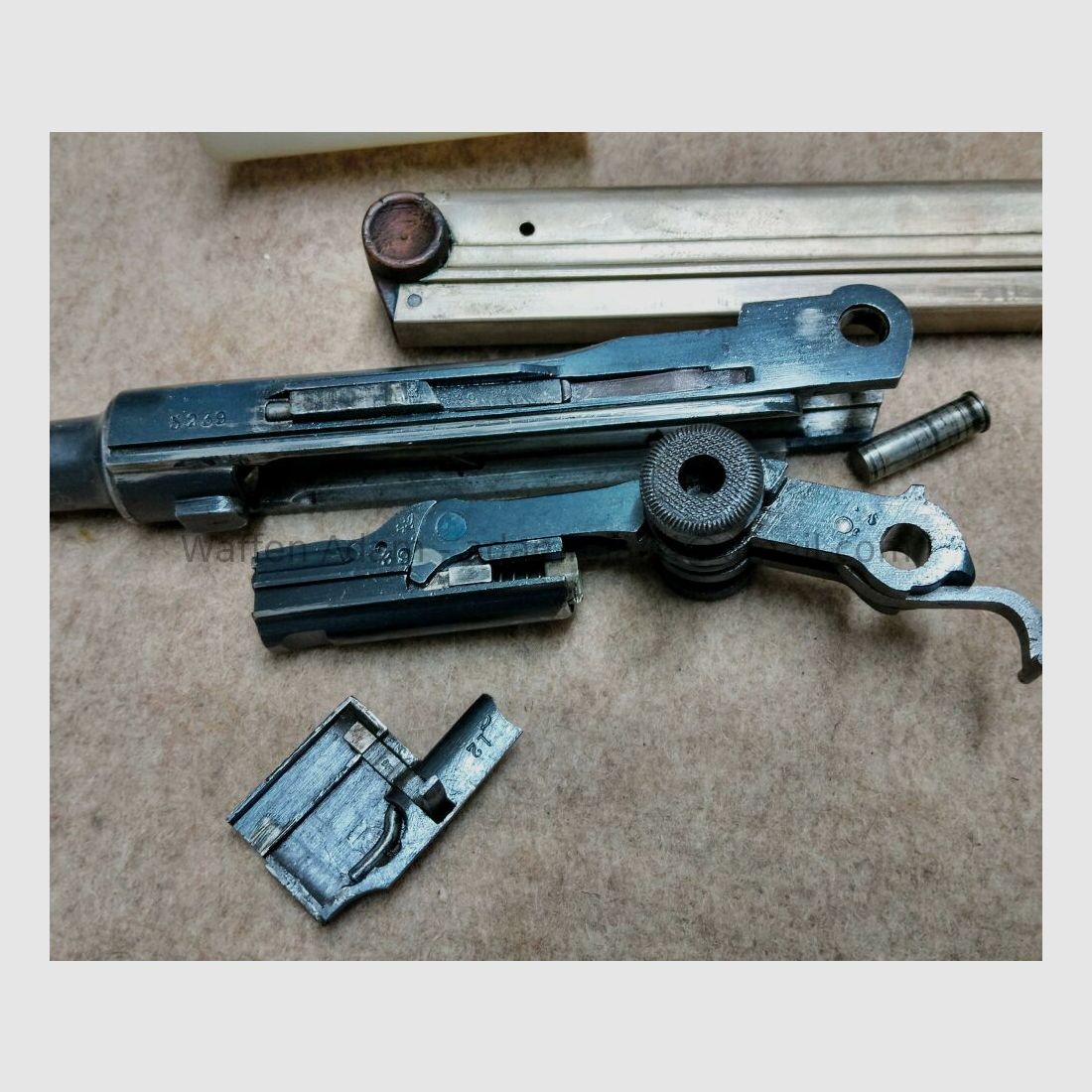 Fábrica de armas de Erfurt Pistola 08, Imperio alemán 1917, imagen 9 de 10