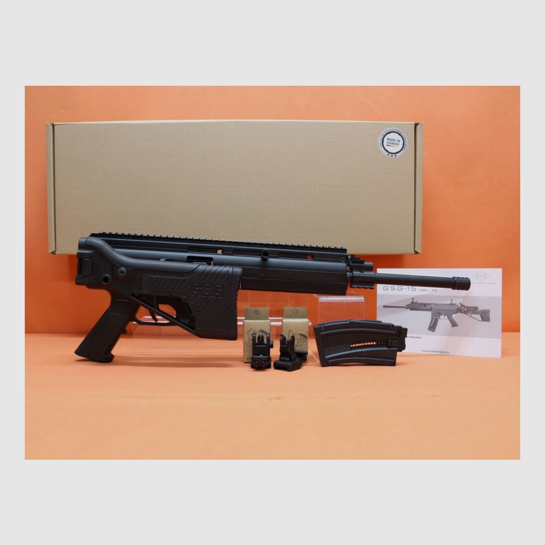 GSG German Sport Guns Ha.Büchse .22lr German Sport Guns GSG15 Sporting Rifle 42cm Lauf/ Klappschaft (.22LR/.22l.f.B)
