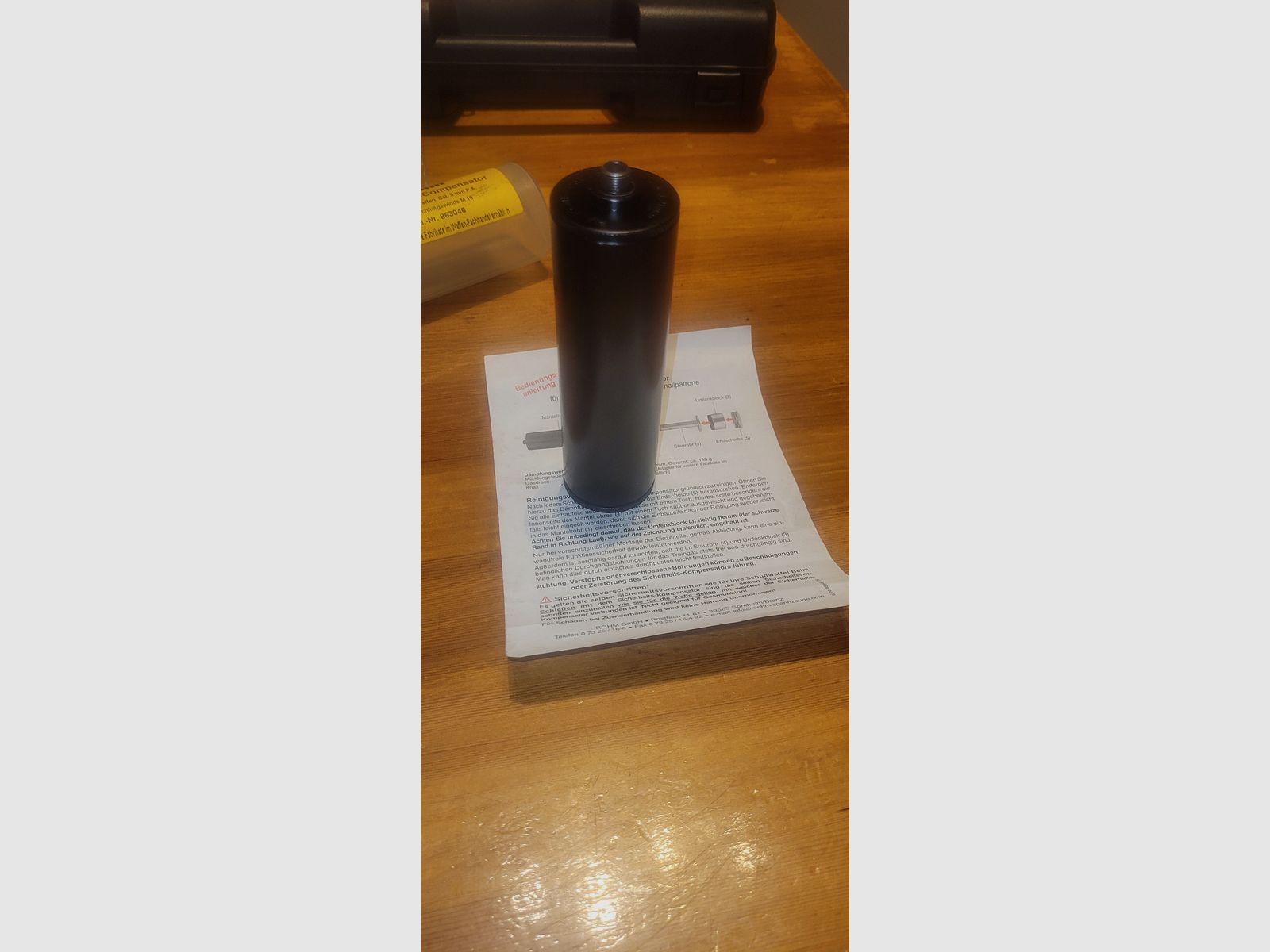 Silencieux Röhm compensateur de sécurité, Cal 9mm P.A.