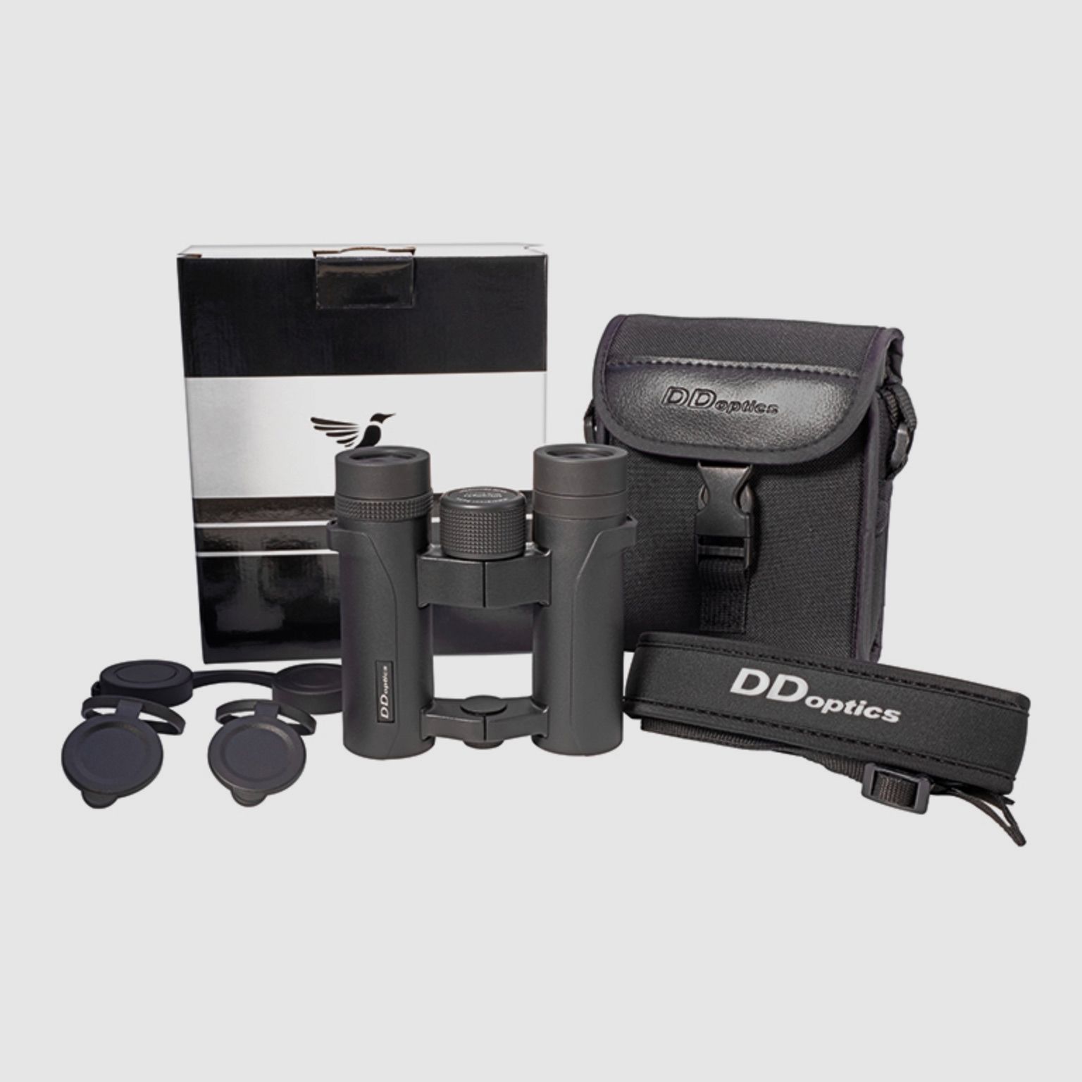 DDoptics 440120020 Fernglas Ultralight 8x26 schwarz mit Zubehör