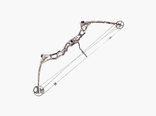 Compound bow set NXG Thrüst including target, 3 arrows, arrow rest, sight, and much more.