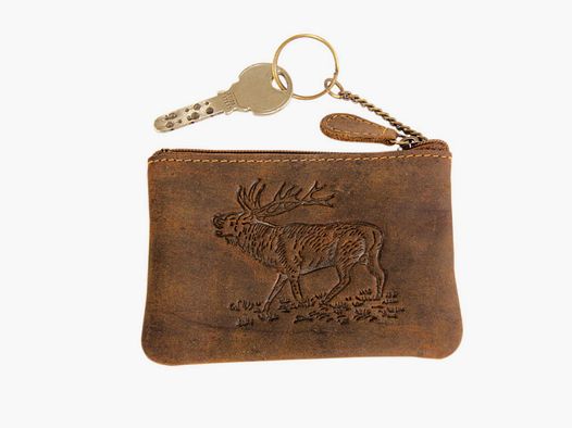 Key case with deer embossing