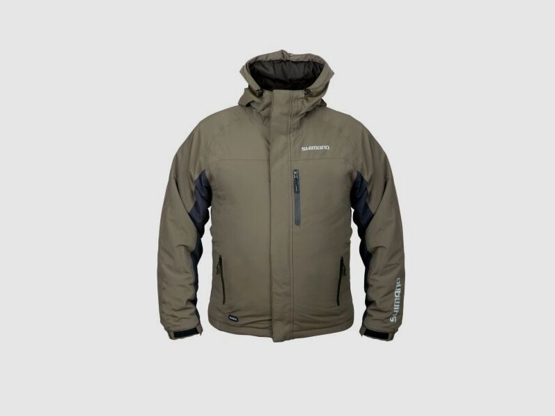 Giacca Impermeabile Shimano Foderata Nera / Verde