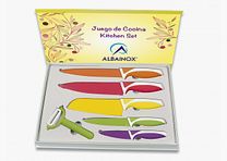 Juego de cuchillos de cocina de 6 piezas cuchillos coloridos con pelador
