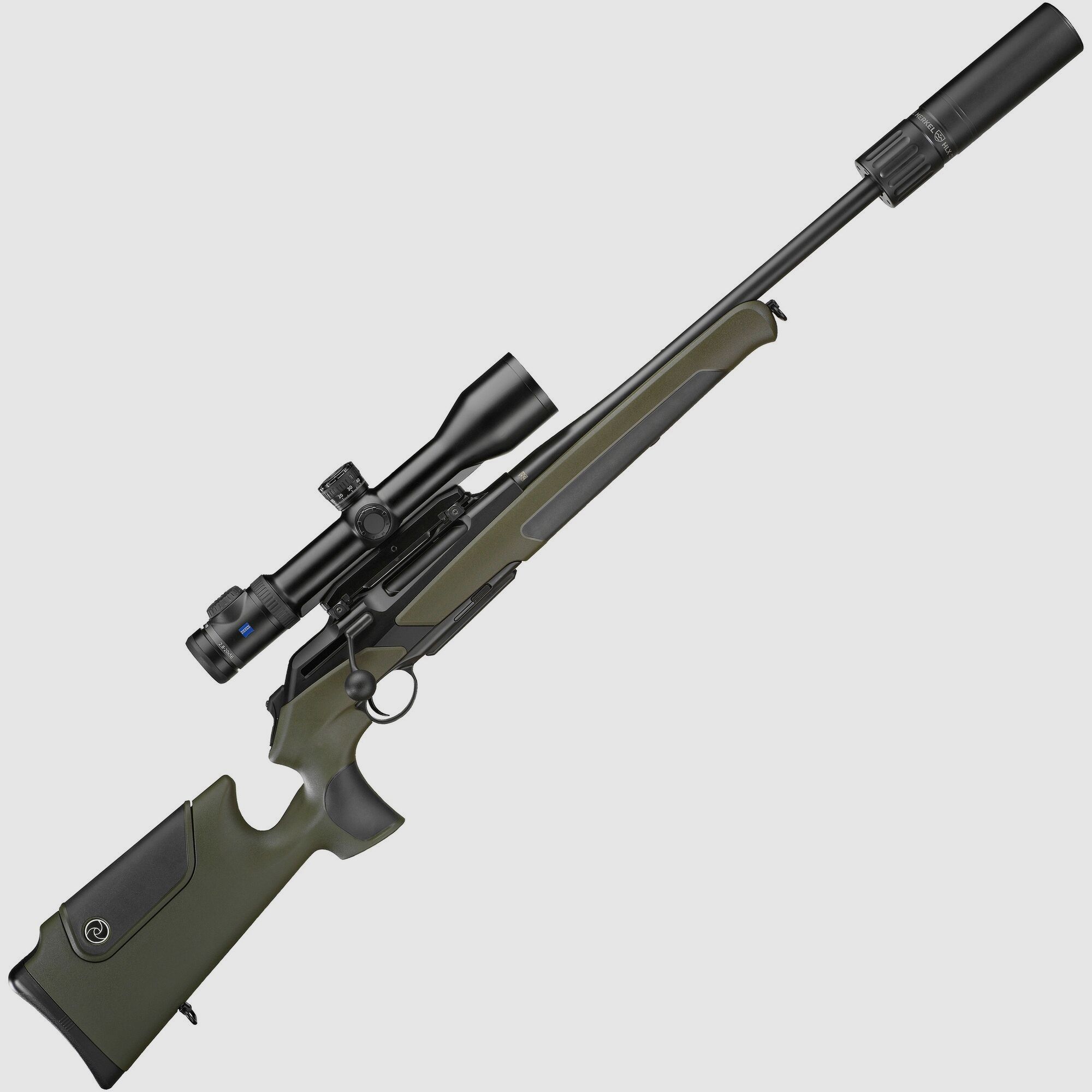 Merkel Demper HLX Suppressor Kaliber 7,6 - 9,3 mm Kaliber HLX 9,3 - 8,0-9,3 mm