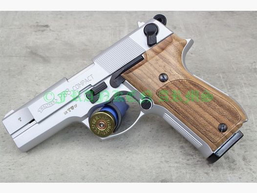 Umarex Walther P88 Compact 9mm P.A. nickel-plated wooden grip panels