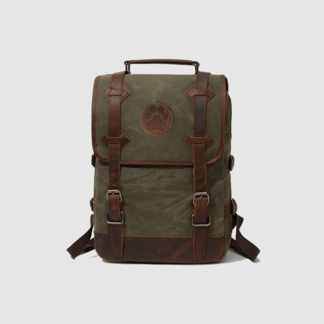 Sac à dos en toile verte