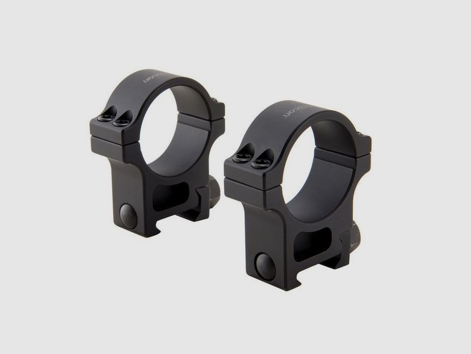 Mount Rings 34mm Height Standard See-Thru Black, immagine 2 di 3