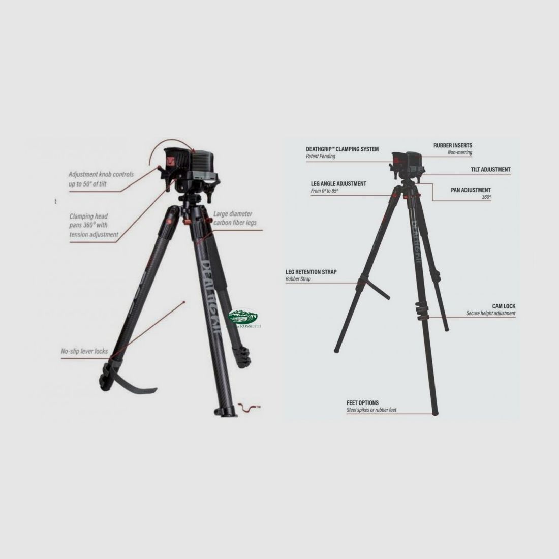 BOG DEATHGRIP Trépied en aluminium noir 1099442, image 2 sur 2