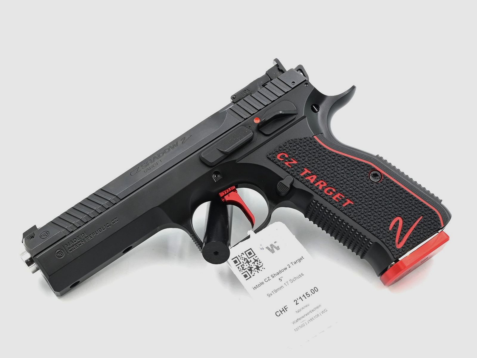 Pistole CZ Shadow 2 Target, 9×19, 17 Schuss, 5” Lauf, Bild 1 von 2
