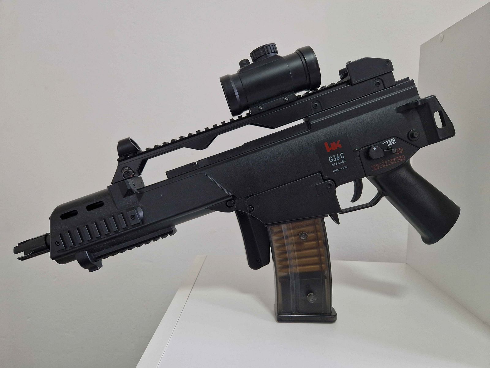 Airsoft / Softair Set – G36C AEG + Beretta 90Two – Beginner set, under 0.5 Joule