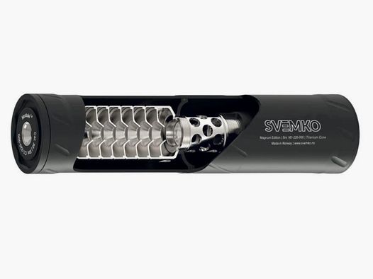 Silenciador SVEMKO Magnum Quick Mount calibre 8 mm sin adaptador rosca de boca