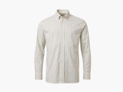 Chevalier Baron Shooting Fit Stretch Hemd Herren Stormy Blue Tattersall - XL