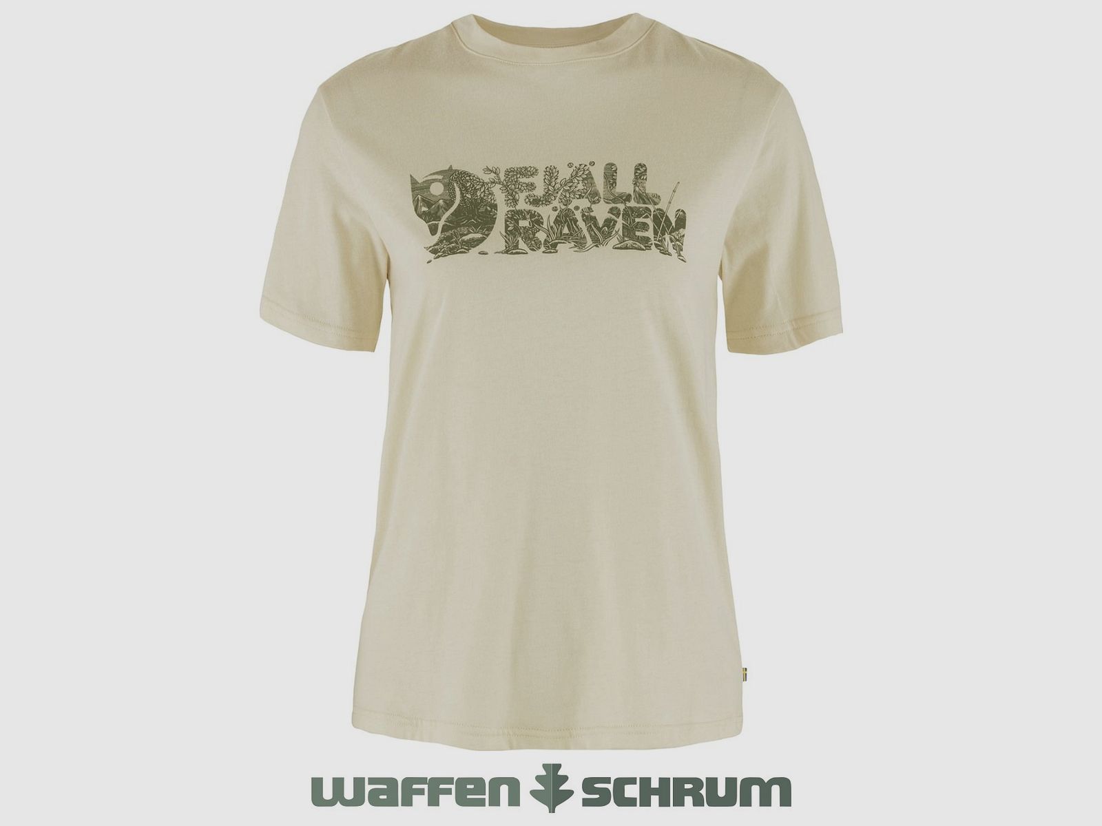 T-Shirt Fjällräven Lush Logo Chalk White