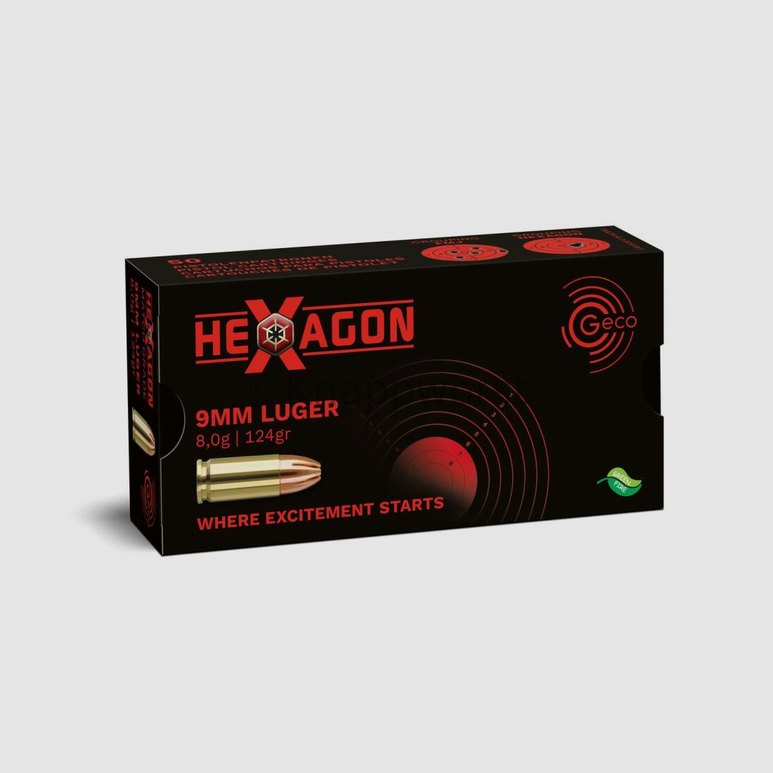Geco GECO 9mm Para Hexagon SX 8.0g.