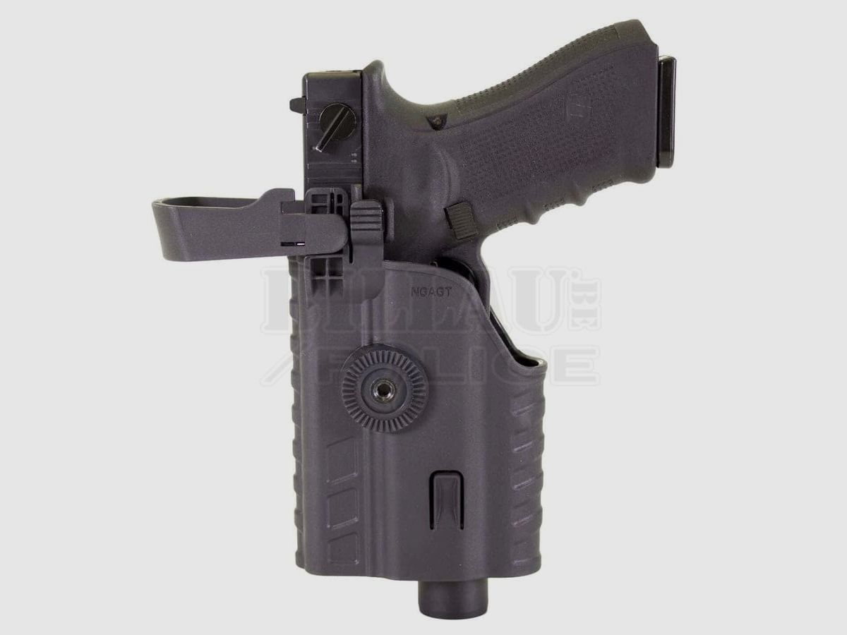 Nuprol Glock 17 holster Level 3 + lamp Rechtshandig zwart, afbeelding 2 van 4