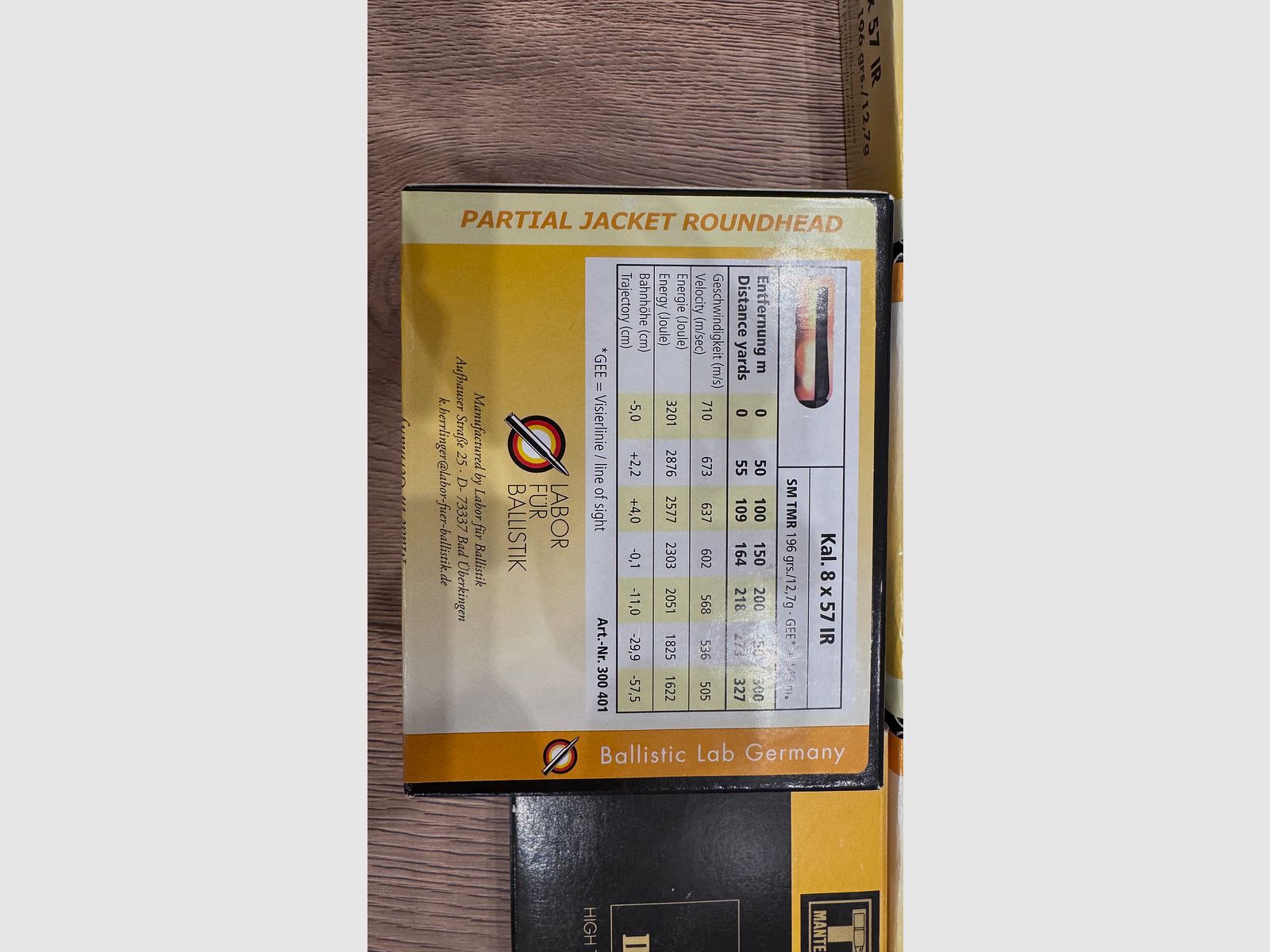 Labor Für Ballisic  LFB Munition 8x57 IR