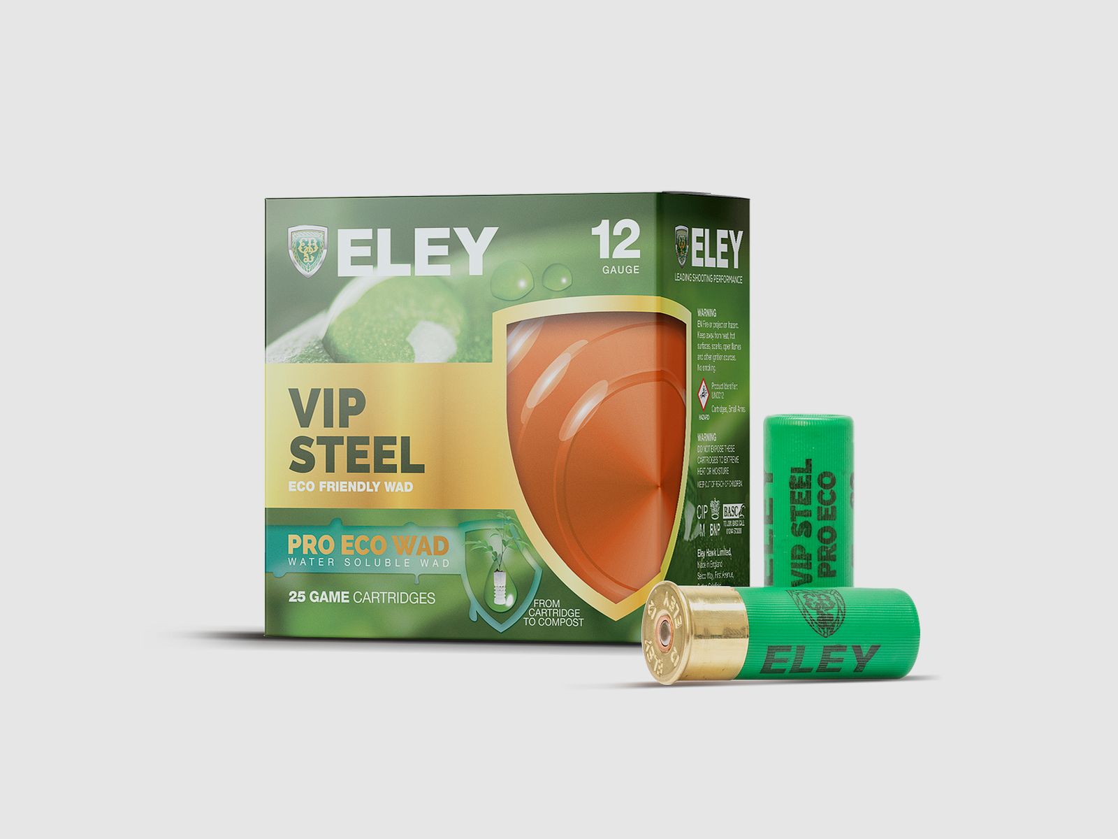 ELEY Schrotpatronen VIP Pro-ECO Steel .12/70 24G #7 25 Patronen