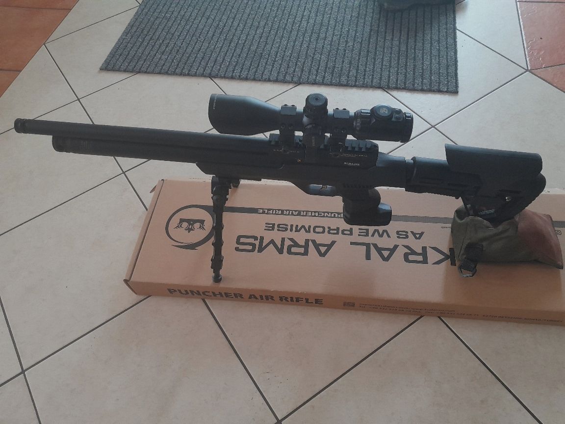 Compressed air PCP air rifle rifle AR15 Kral Arms Puncher NP03 5.5mm / Huma Air regulator / trigger / barrel / revised with power 7.5J-30J and precision!!