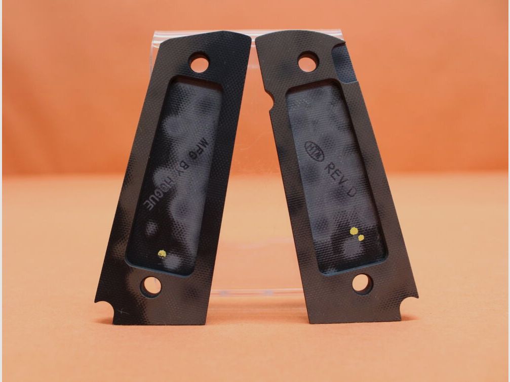 HOGUE Colt 1911: Grip panels HOGUE (01407-BLKGRY) G10 (laminate) G-Mascus Chain Link gray/black