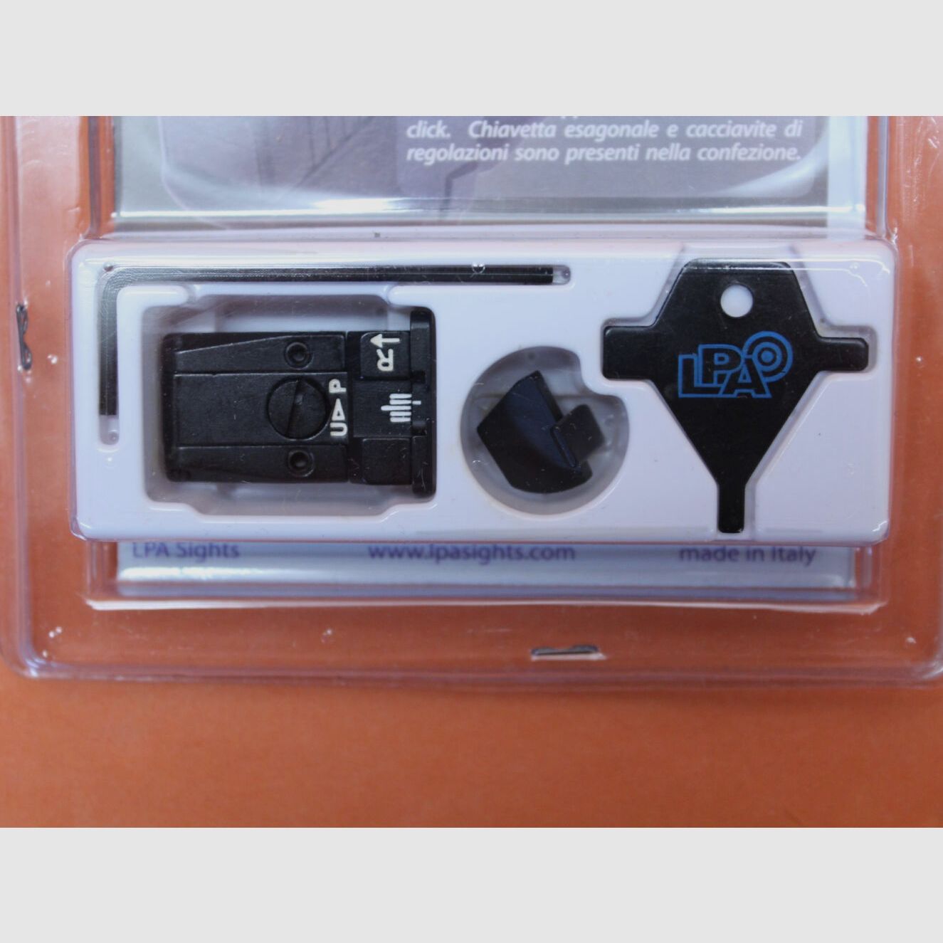 LPA. SIG Sauer: Mikrometervisier LPA schwarz/ gerillt incl. Korn (SPR28SS07) für Classic Line und SP2002.