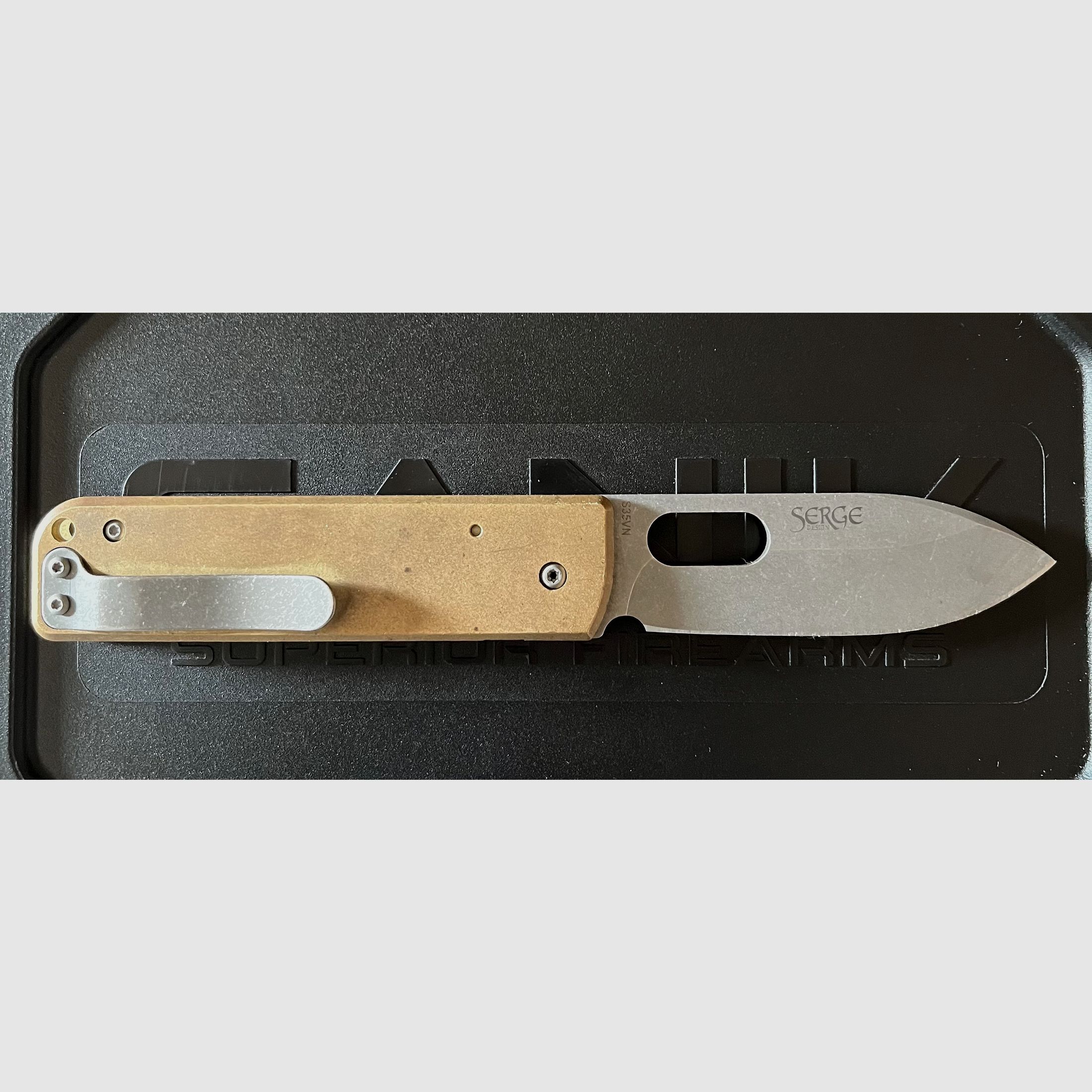 Böker Plus Lancer Brass – S35VN – Serge Panchenko Design (Discontinued)