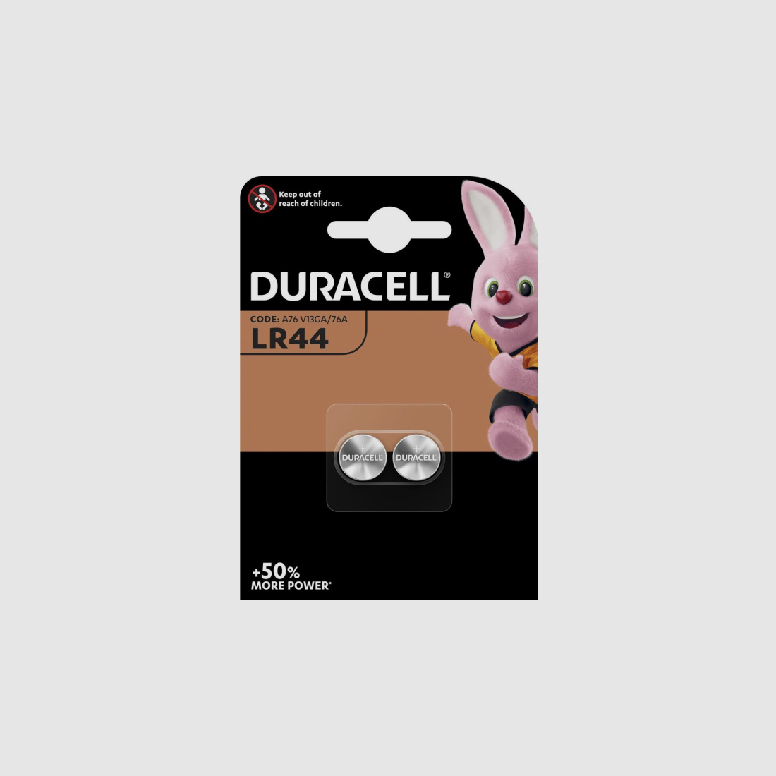 2 Stück (1 x 2er Blister Doppelpack) Ersatzbatterien LR44 DURACELL | Batterie Alkaline Knopfzelle