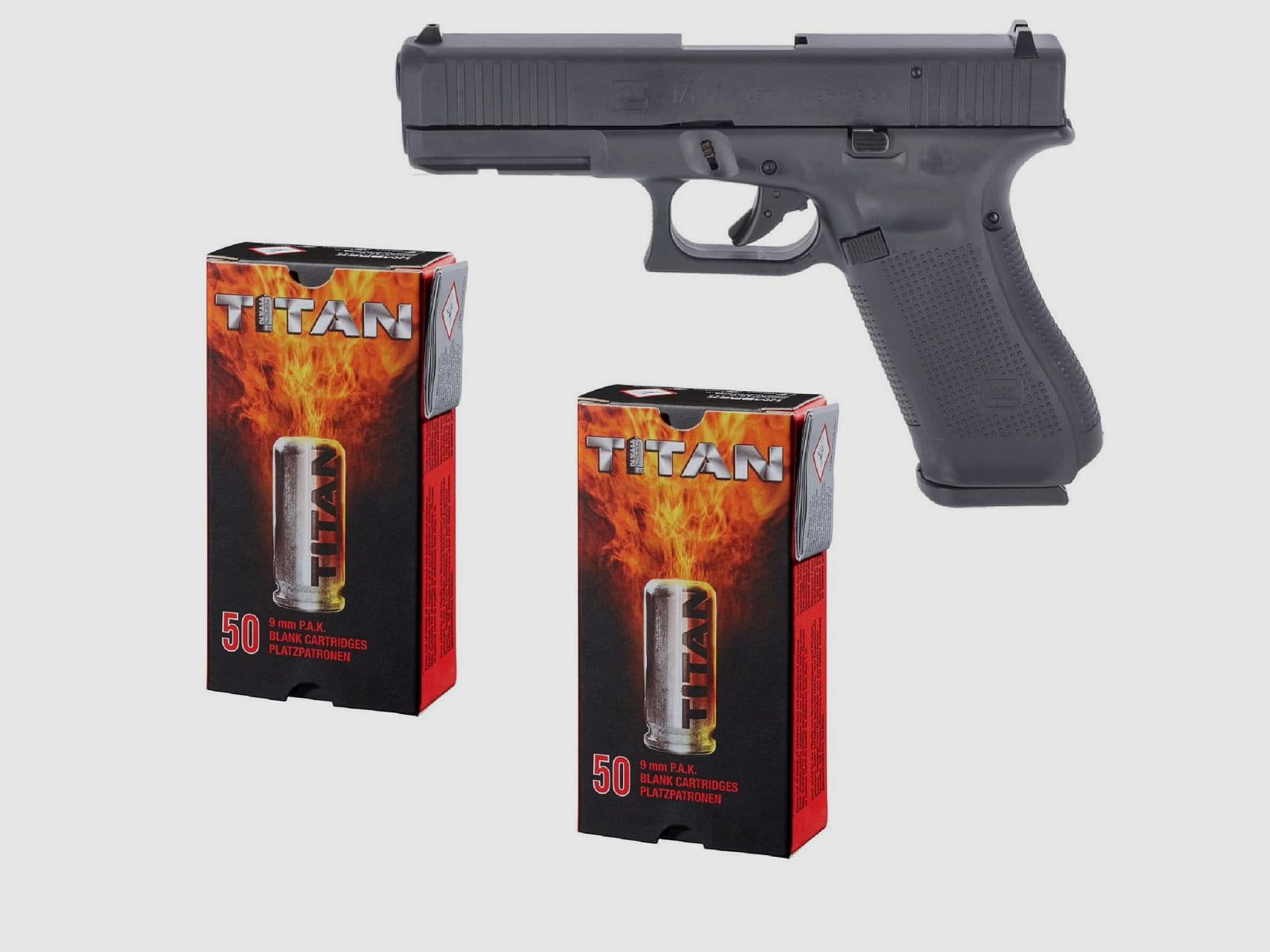 Feux d'artifice du Nouvel An Glock 17 Gen 5 Bundle de pistolets à blanc