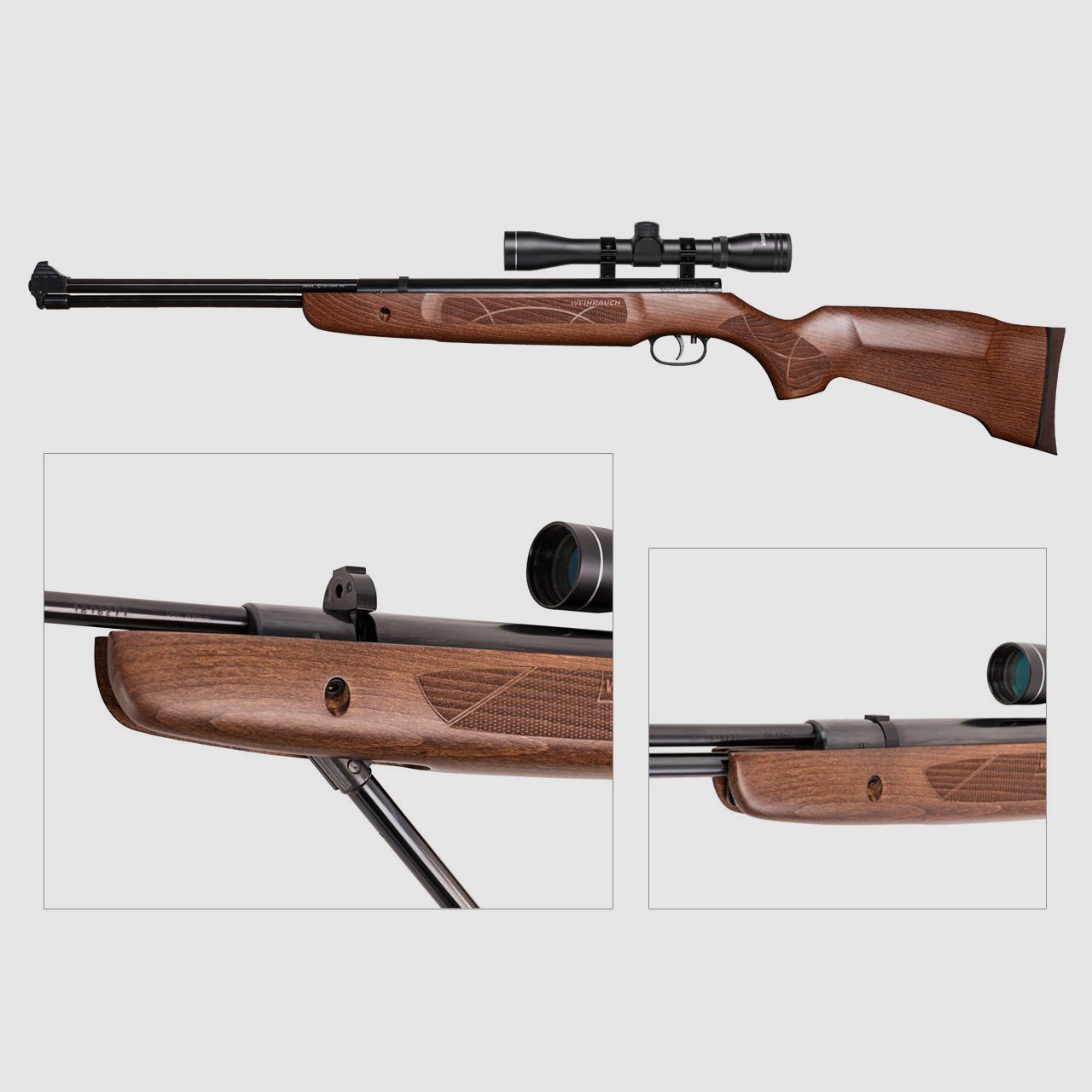 Starrlauf Luftgewehr Weihrauch HW 57 Buchenholzschaft punziert Unterhebelspanner Kaliber 5,5 mm (P18)