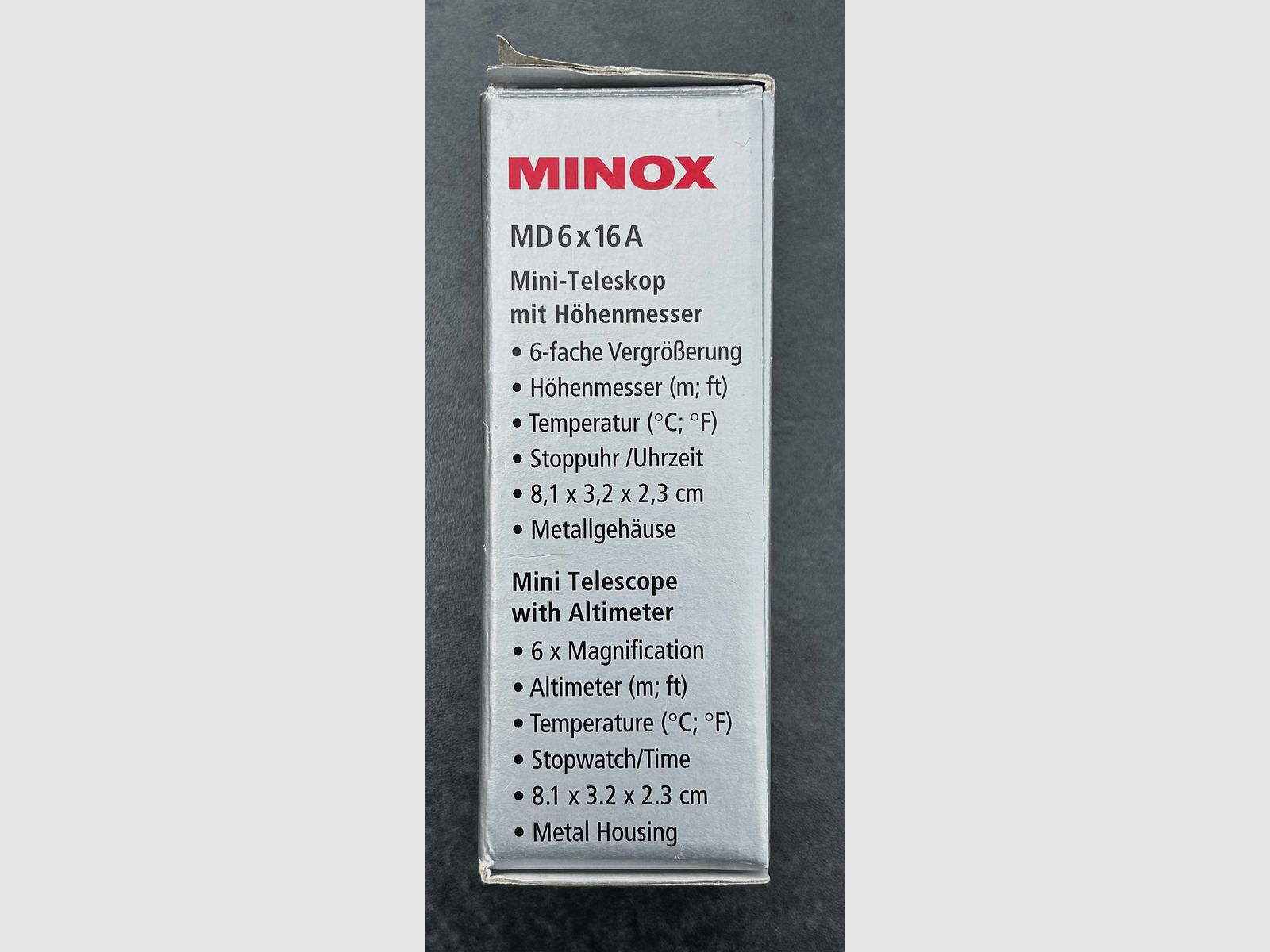 Monokular Minox MD 6x16A - Taschenteleskop mit integriertem Höhenmesser