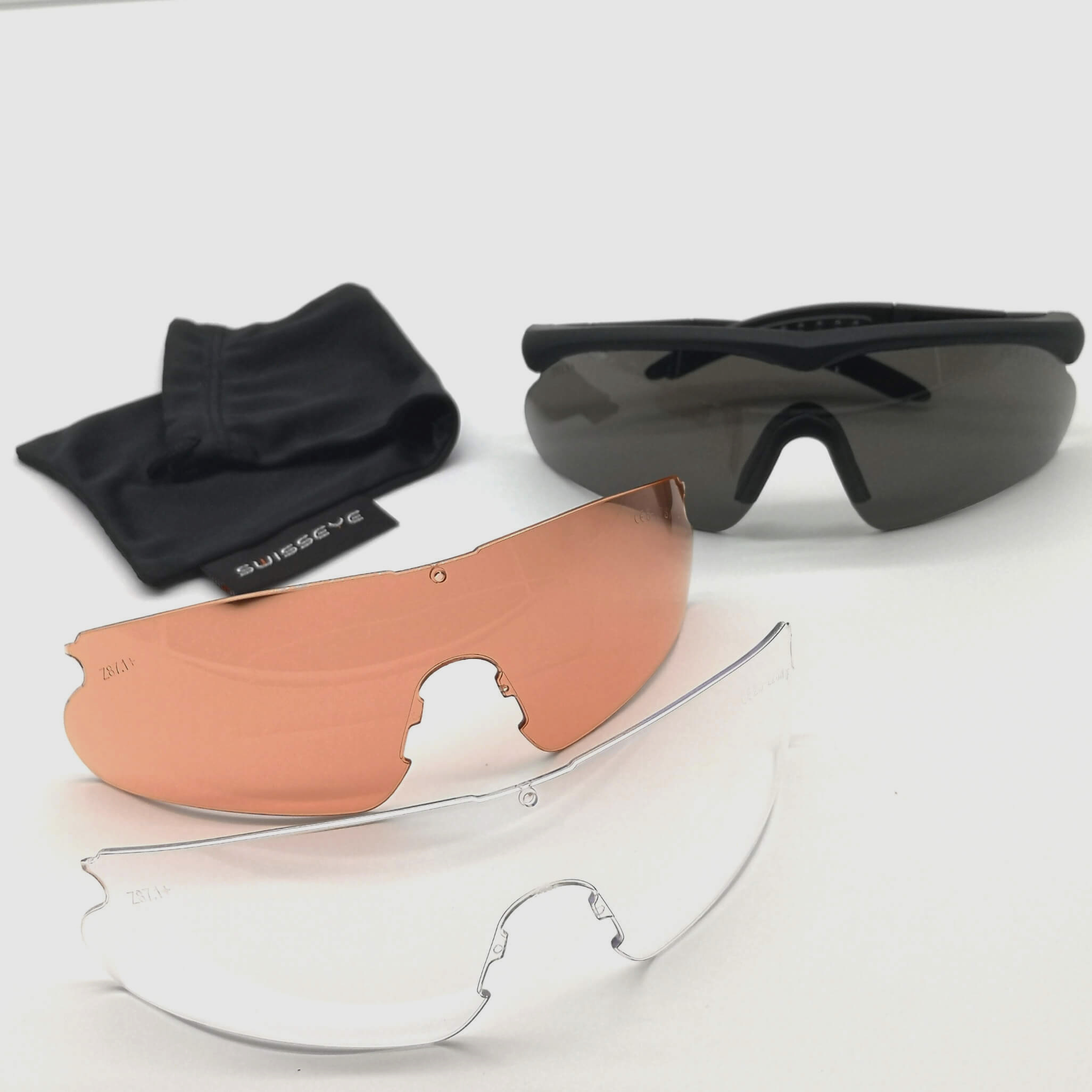 Swiss Eye Schießbrille Trap und Skeet Brille Raptor mit Wechselgläsern