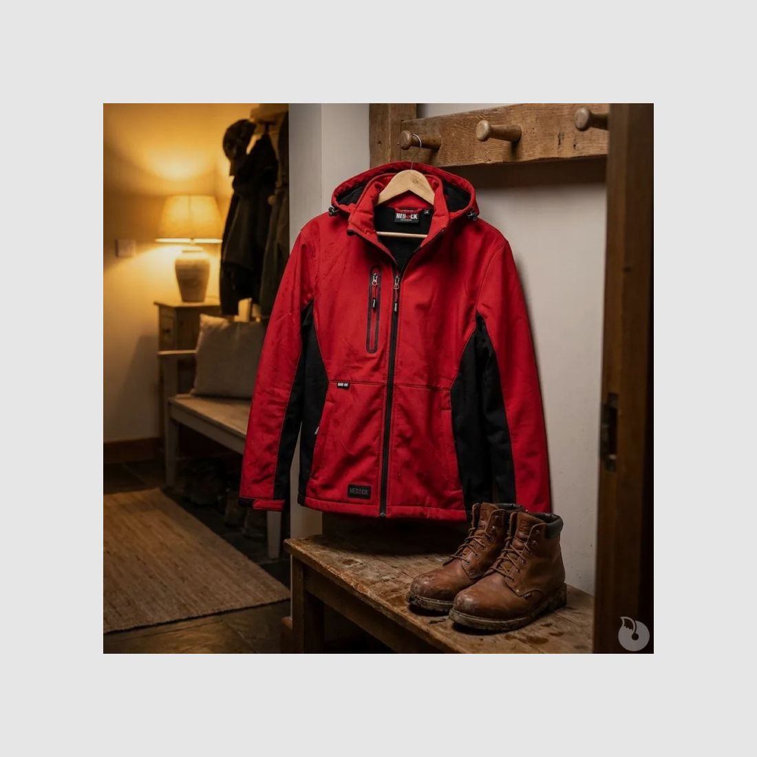 Trystan Softshell Jas Heren - Zwart/Rood Herock®, afbeelding 5 van 12