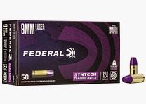 Federal Syntech Training Match 9mm Luger 124GR SJFN 50 cartridges
