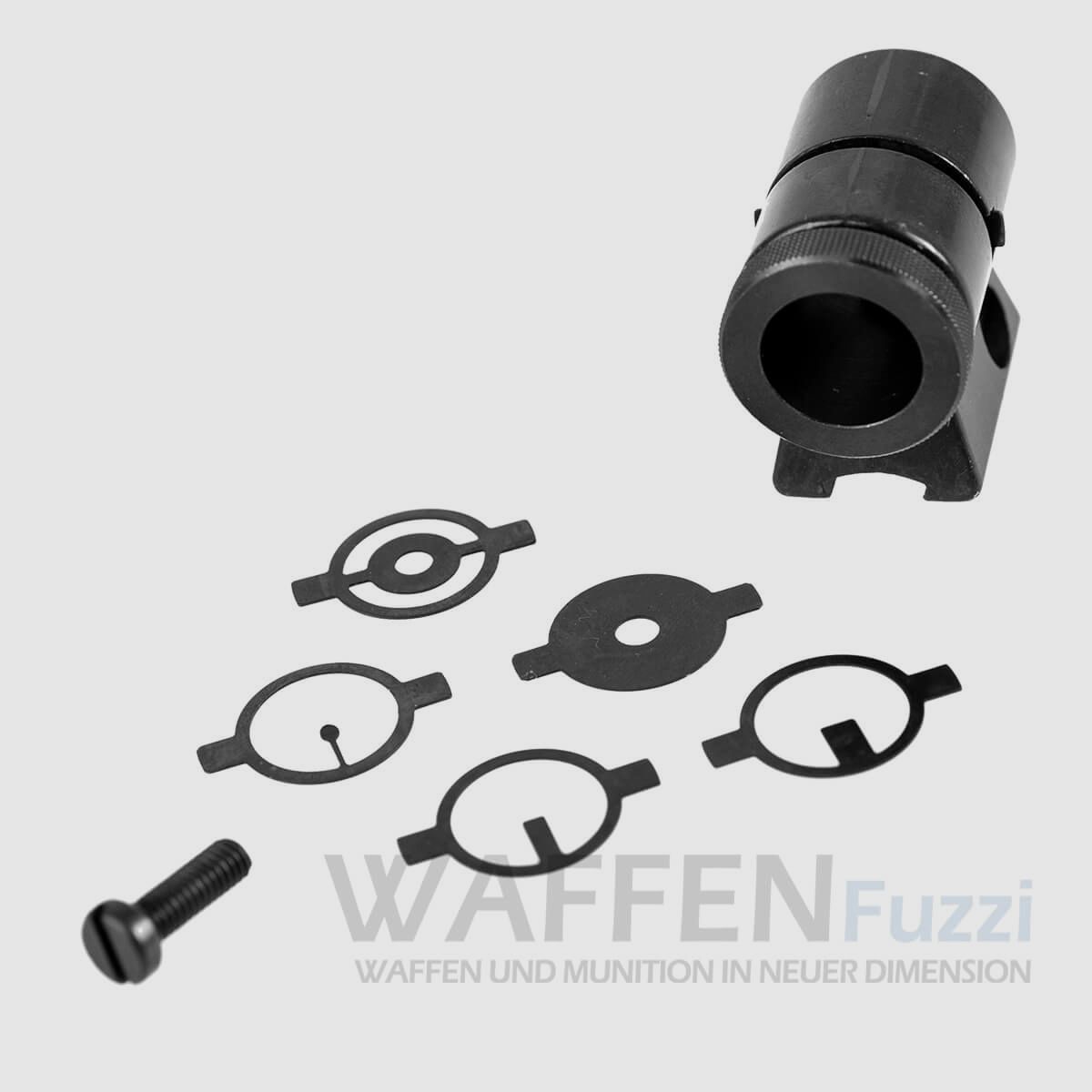 Tunnel corn for incense air rifles with ring and bar sight