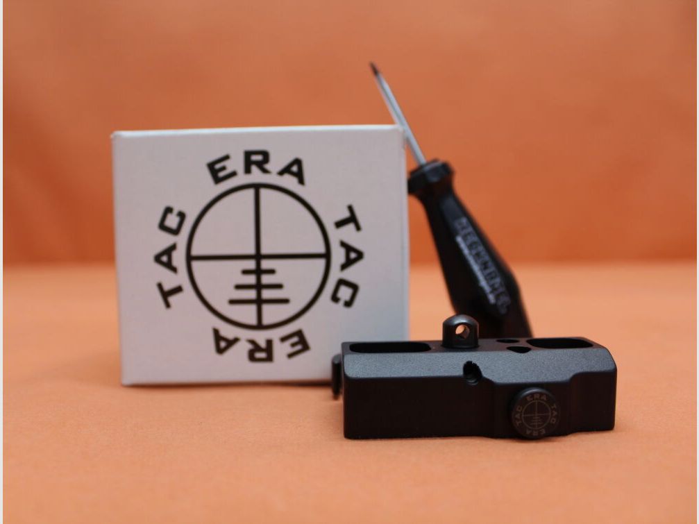 Adaptador de bípode Recknagel Era-Tac QD (T1390-0013) con palanca, tipo Harris para perfil Picatinny (con anilla para correa)