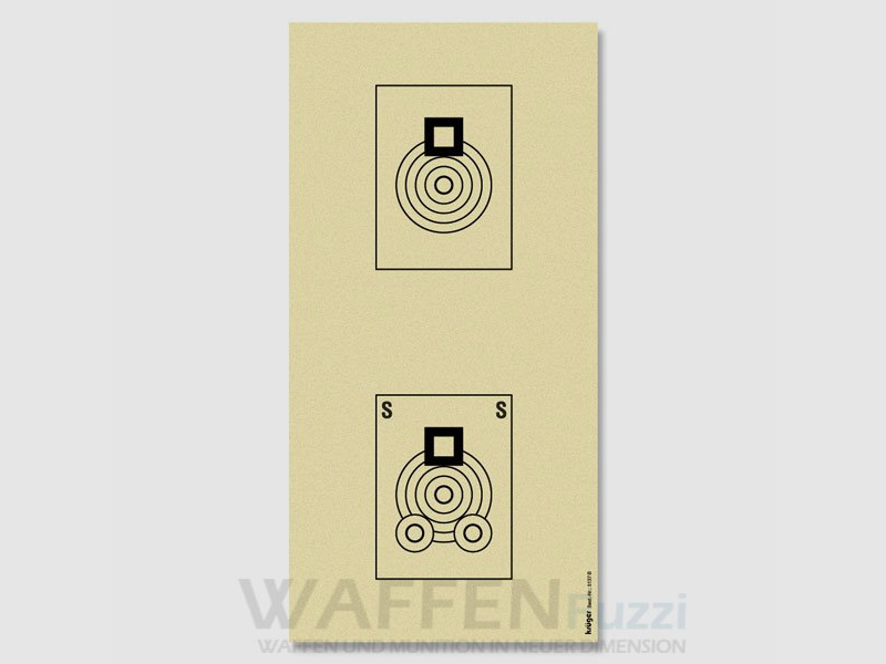 Cible de benchrest 100 mètres 20,2 x 40,4 cm 100 pièces.