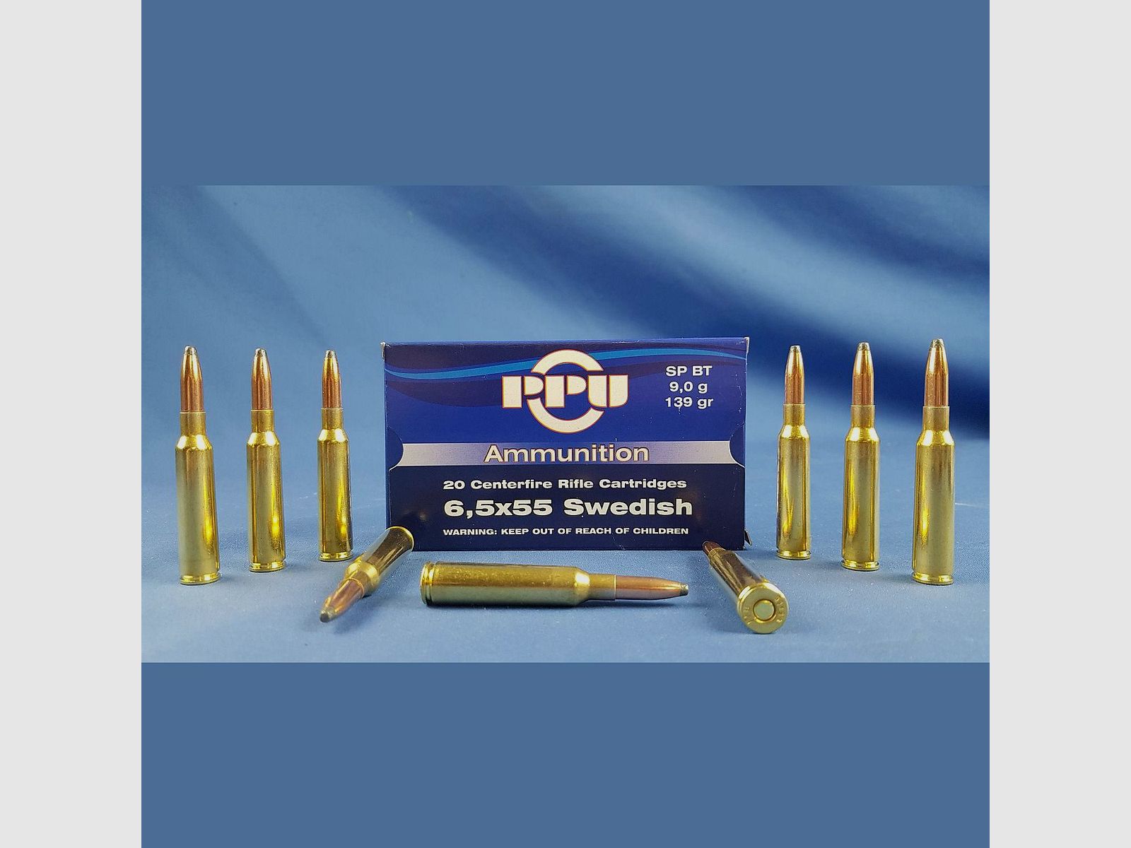 PPU 6,5×55 Swedish SP BT 139grs 9g