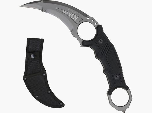 BlackField RAVEN Karambit Messer einseitig geschliffen mit Nylonscheide