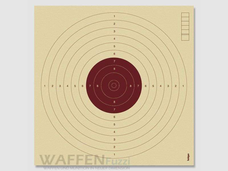Target sheets for air pistol red 17x17 cm 100 pcs.