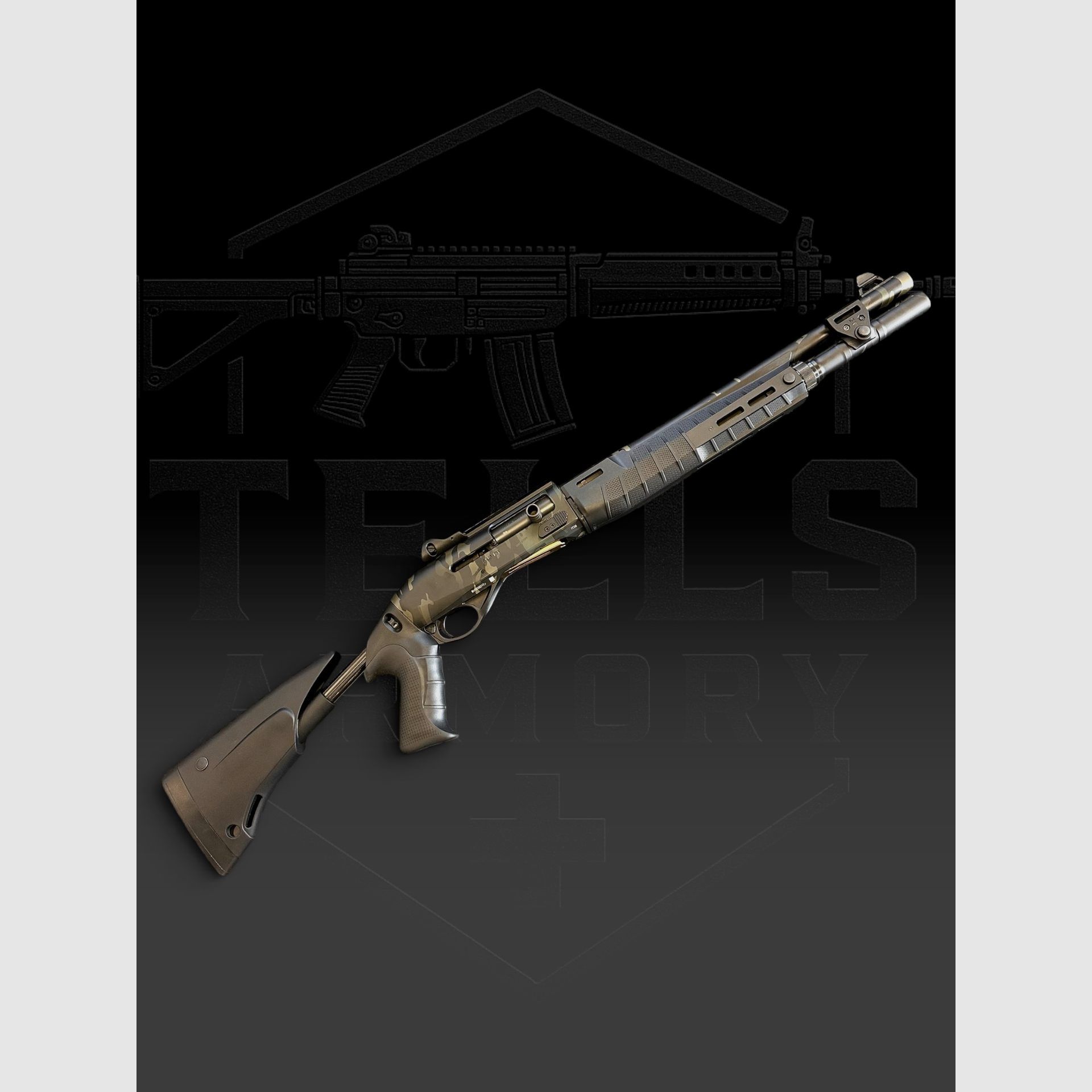 BENELLI, M2-G1 12/76 fusil semi-automatique, Multicam Black., image 5 sur 6