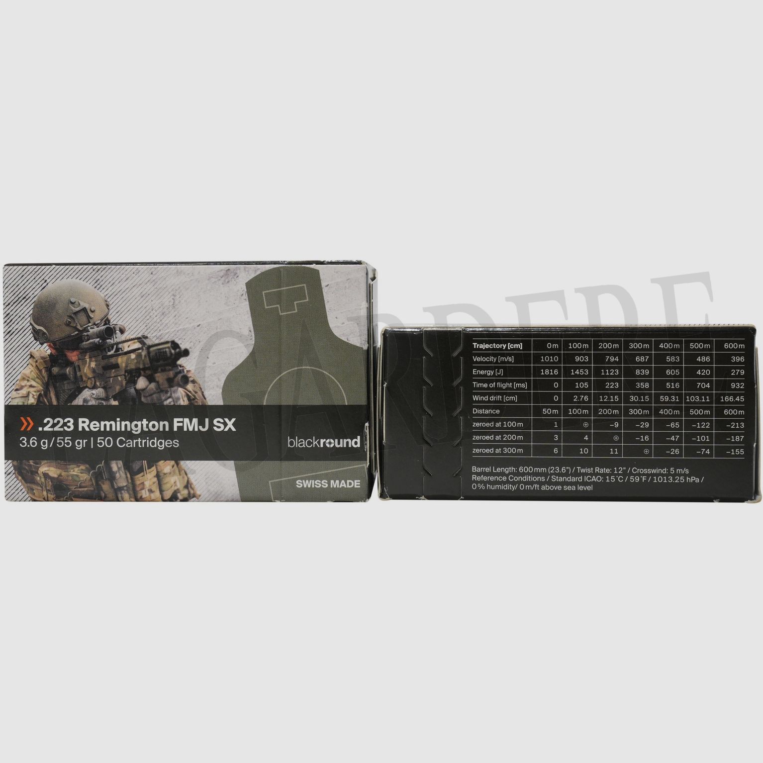 BLACKROUND FMJ SU CLIP SINTOX (PATRONE CON PROIETTILE)