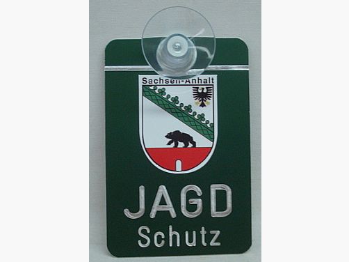 Autoschild Jagdschutz - Sachsen-Anhalt