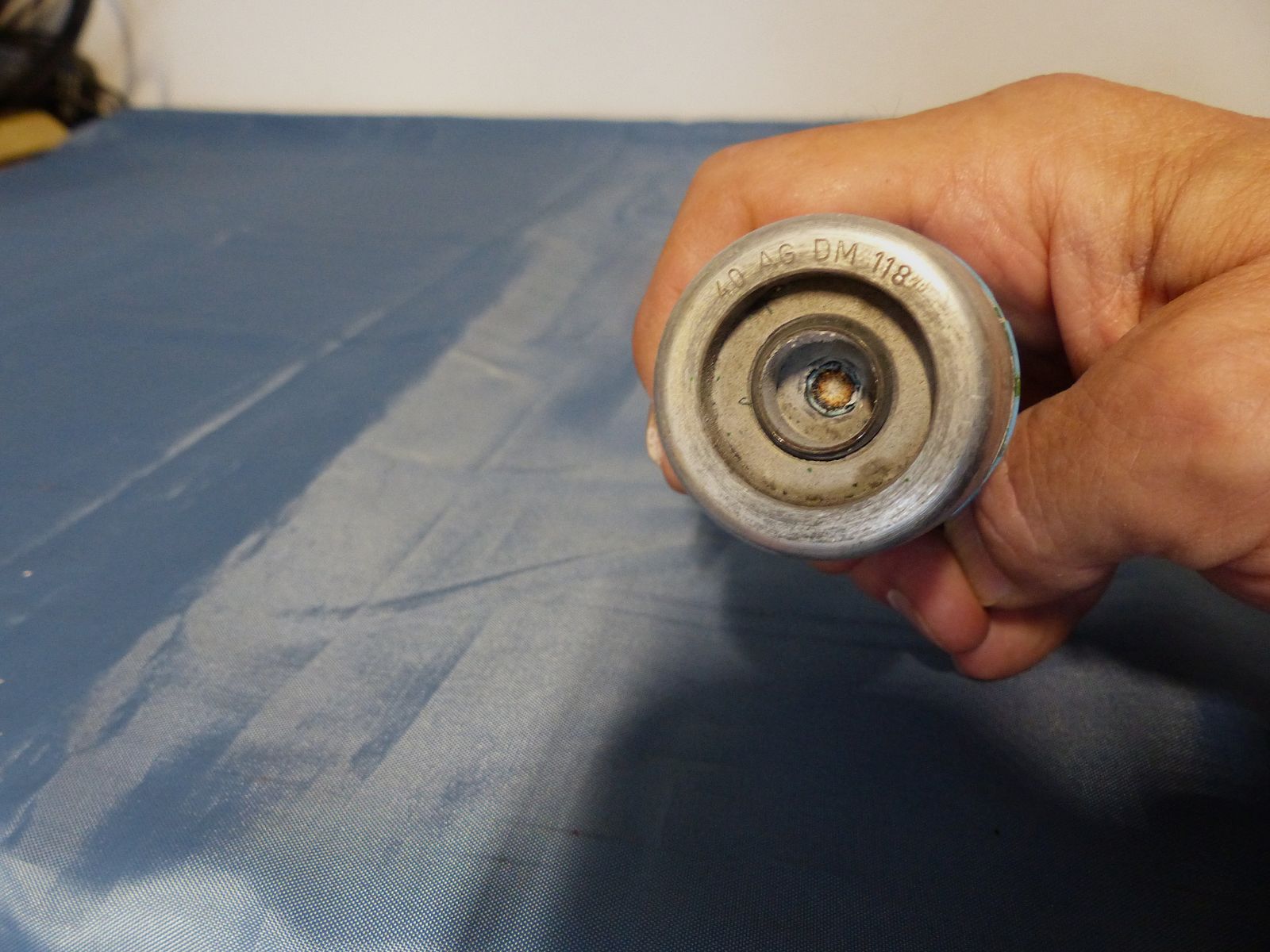 Bundeswehr BW 3 stuks oefenmunitie patroon projectielen blauw G3 schoonmaakspullen jaren 60 jaren 70