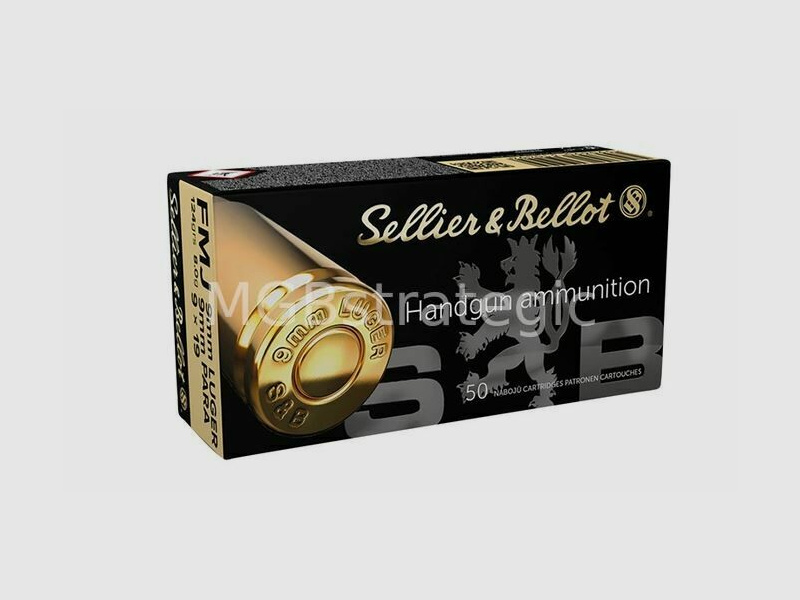 Sellier & Bellot 9 mm Luger Full Metal Jacket 8.0g/124grs. 100x 50 pcs - no shipping, pickup only!