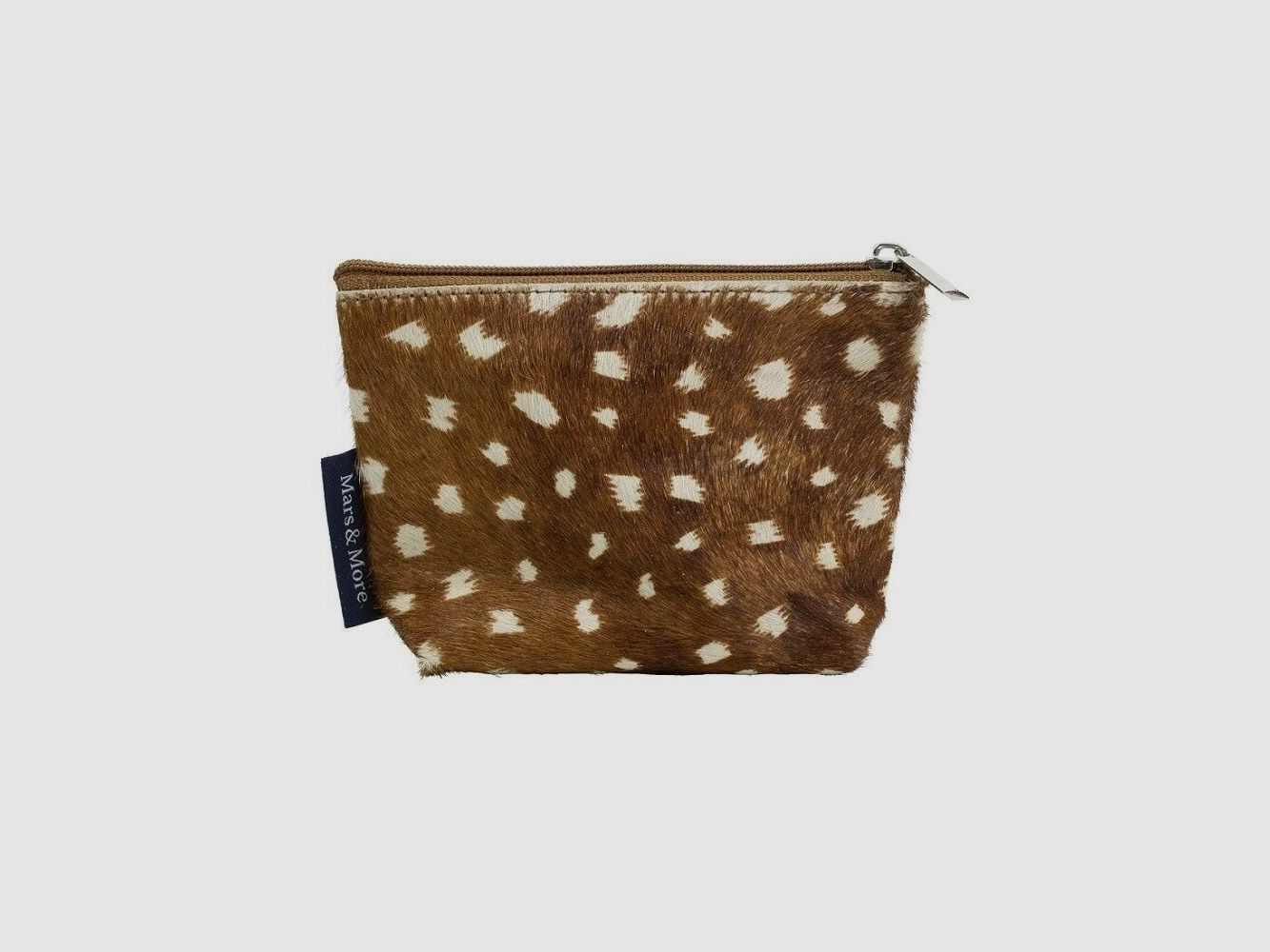 Lovergreen Taschen und Trvorleger und Abtreter Motiv Schminktasche aus braunem/ naturfarbenem Leder