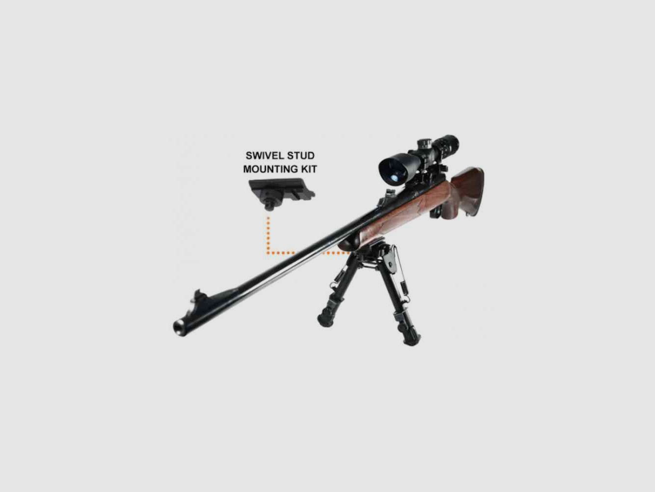 UTG Tactical OP Bipod, Quick Detach, 5.9"-7.3" Center Height, immagine 3 di 6