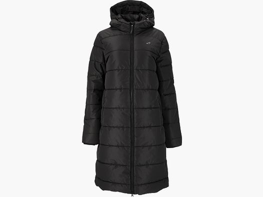 Amaret cappotto trapuntato lungo da donna nero - 40