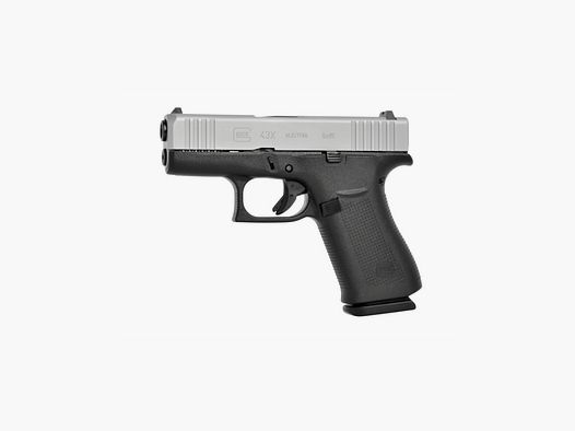 GLOCK 43X 9MM PARA SILVER SLIDE