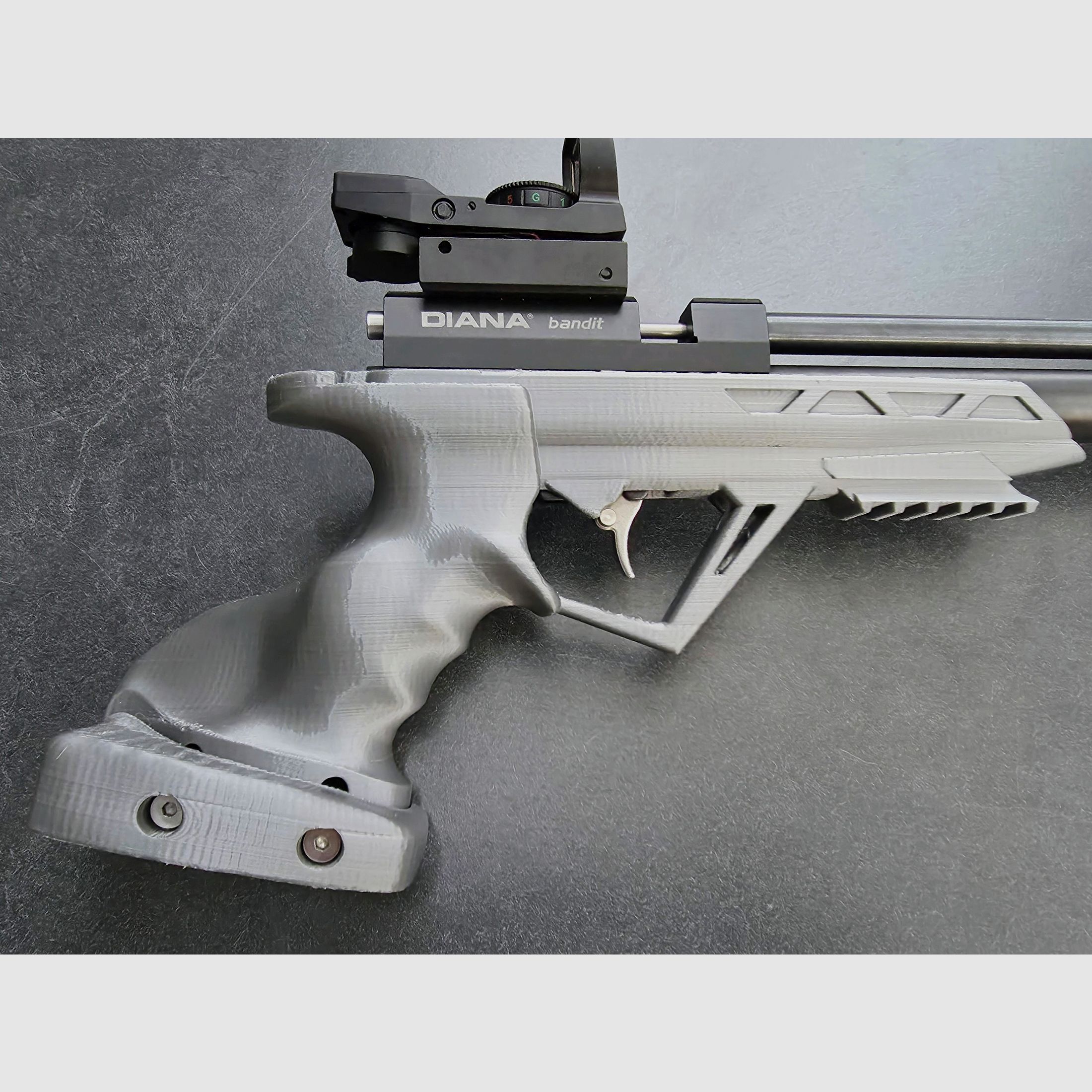 Matchgrip voor Diana Chaser Bandit Airbug PETG zwart of zilver