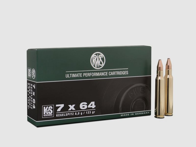 RWS 7x64 KS 8,0/123gr. Cartouches de fusil